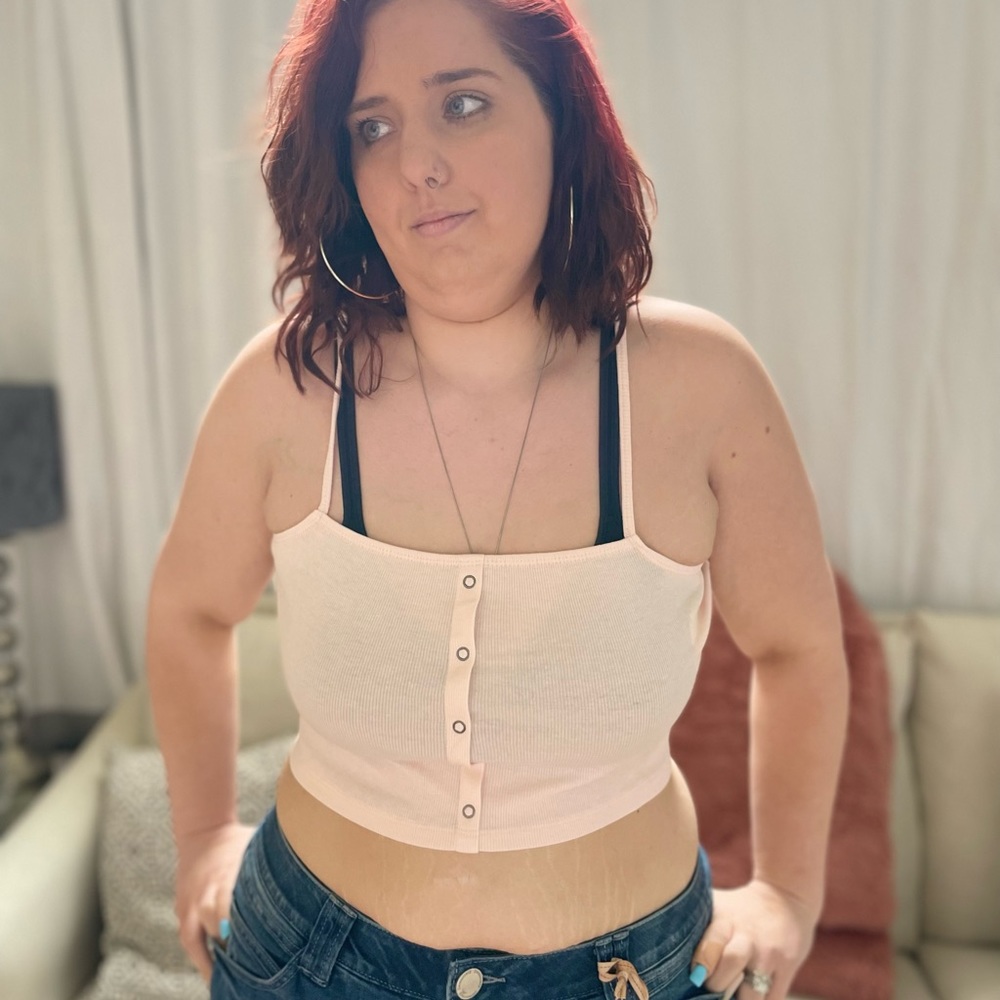Snap Front Crop Camisole